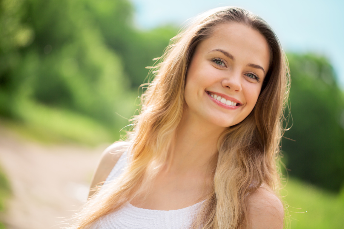Smiling Woman Outdoors