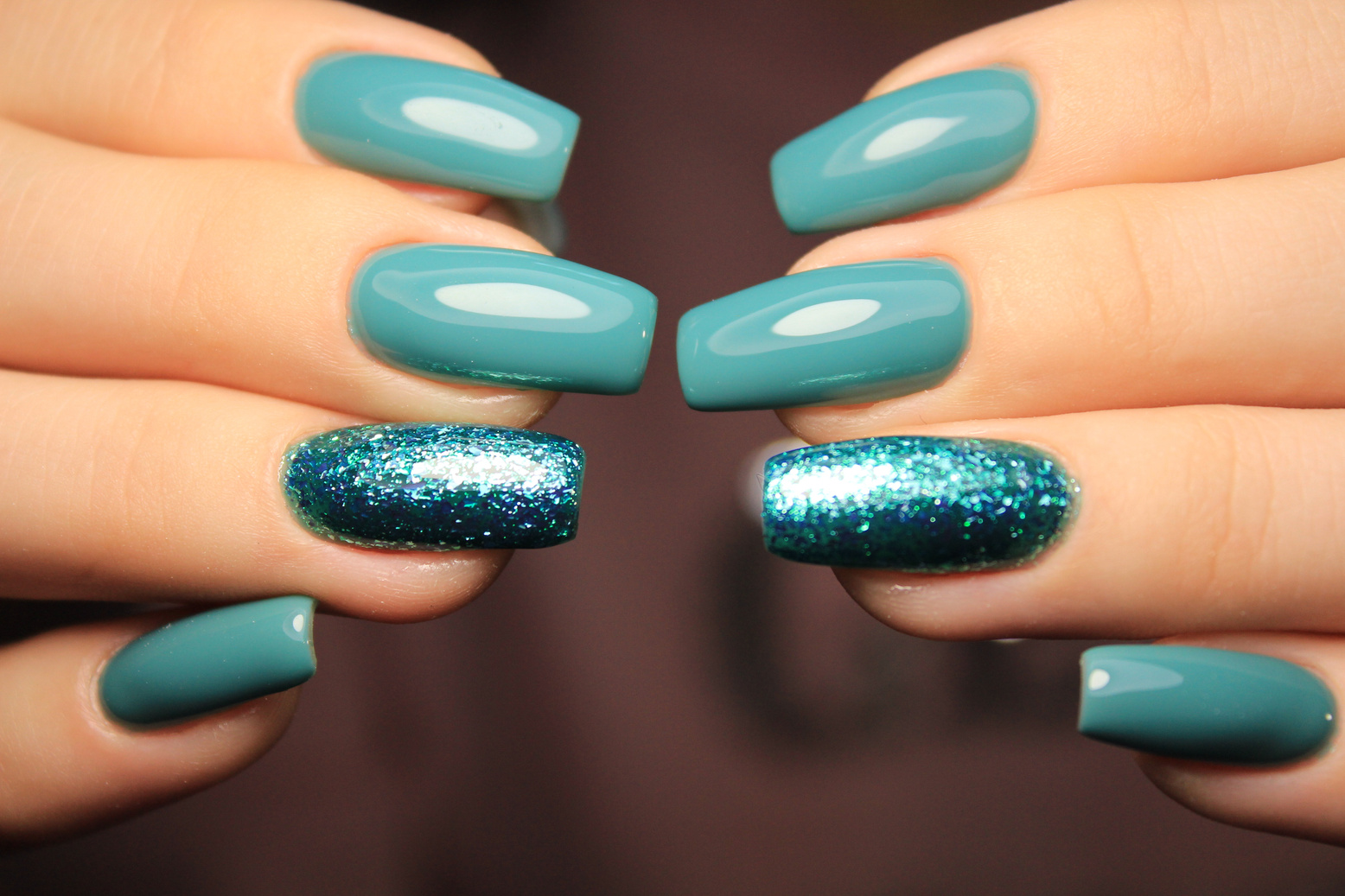 Colorful Christmas nails winter nail designs with glitter,rhinestones
